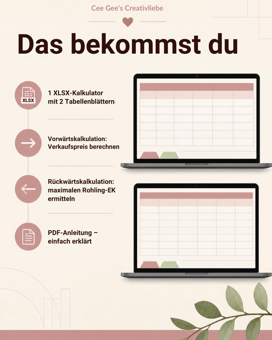 Plotter-Preiskalkulator - Vorwärts- & Rückwärtskalkulation