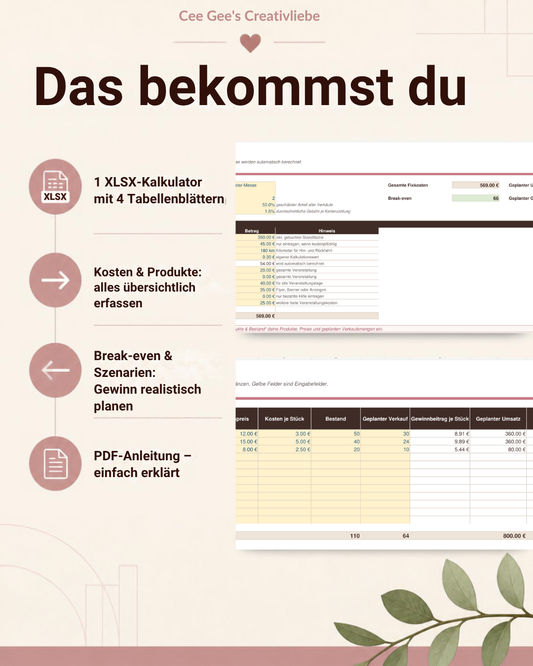 Messe-Kalkulator - Kosten, Umsatz & Gewinn sicher planen
