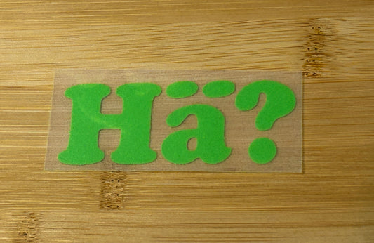 "Hä?" Flock Patch zum Aufbügeln - für alles was man nicht versteht