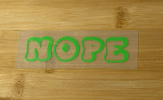 "Nope" Flock Patch zum Aufbügeln - für Momente, in denen ein Nein reicht