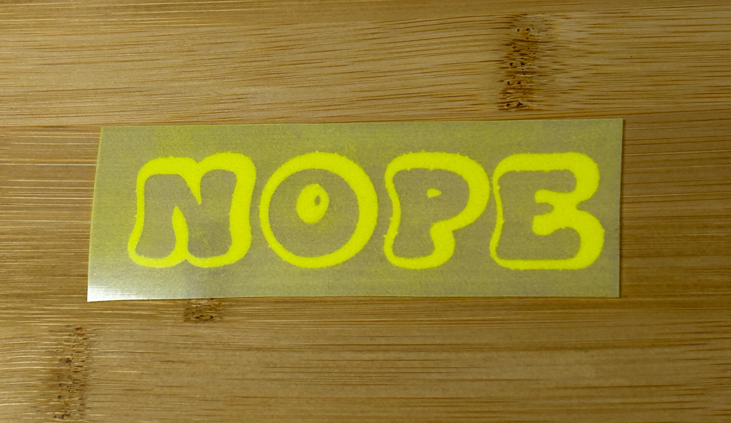 "Nope" Flock Patch zum Aufbügeln - für Momente, in denen ein Nein reicht