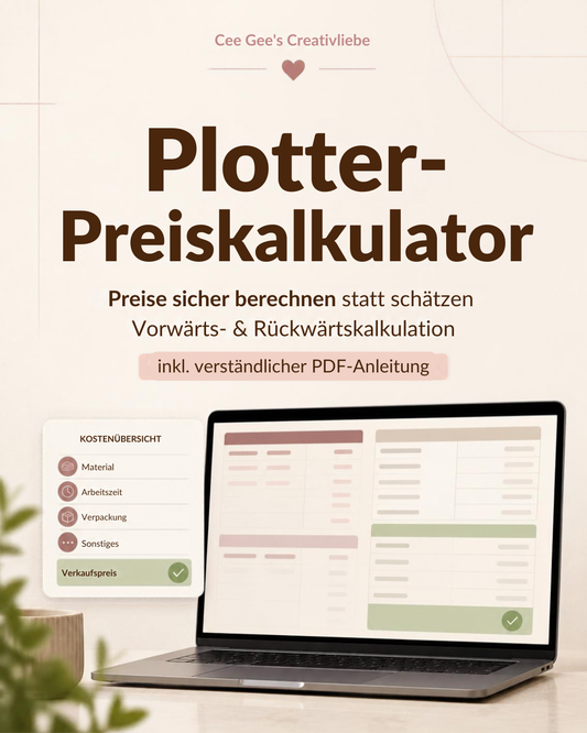 Plotter-Preiskalkulator - Vorwärts- & Rückwärtskalkulation