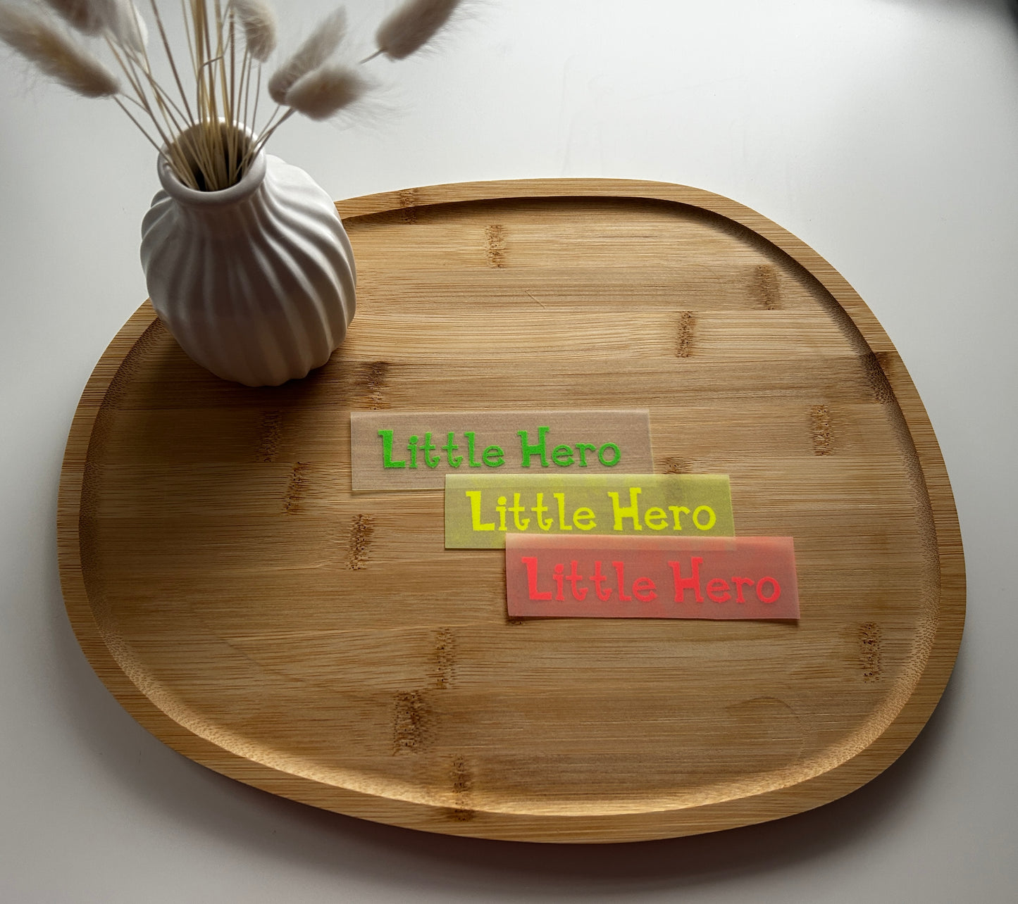 "Little Hero" Flock Patch zum Aufbügeln - für kleine Alltagshelden