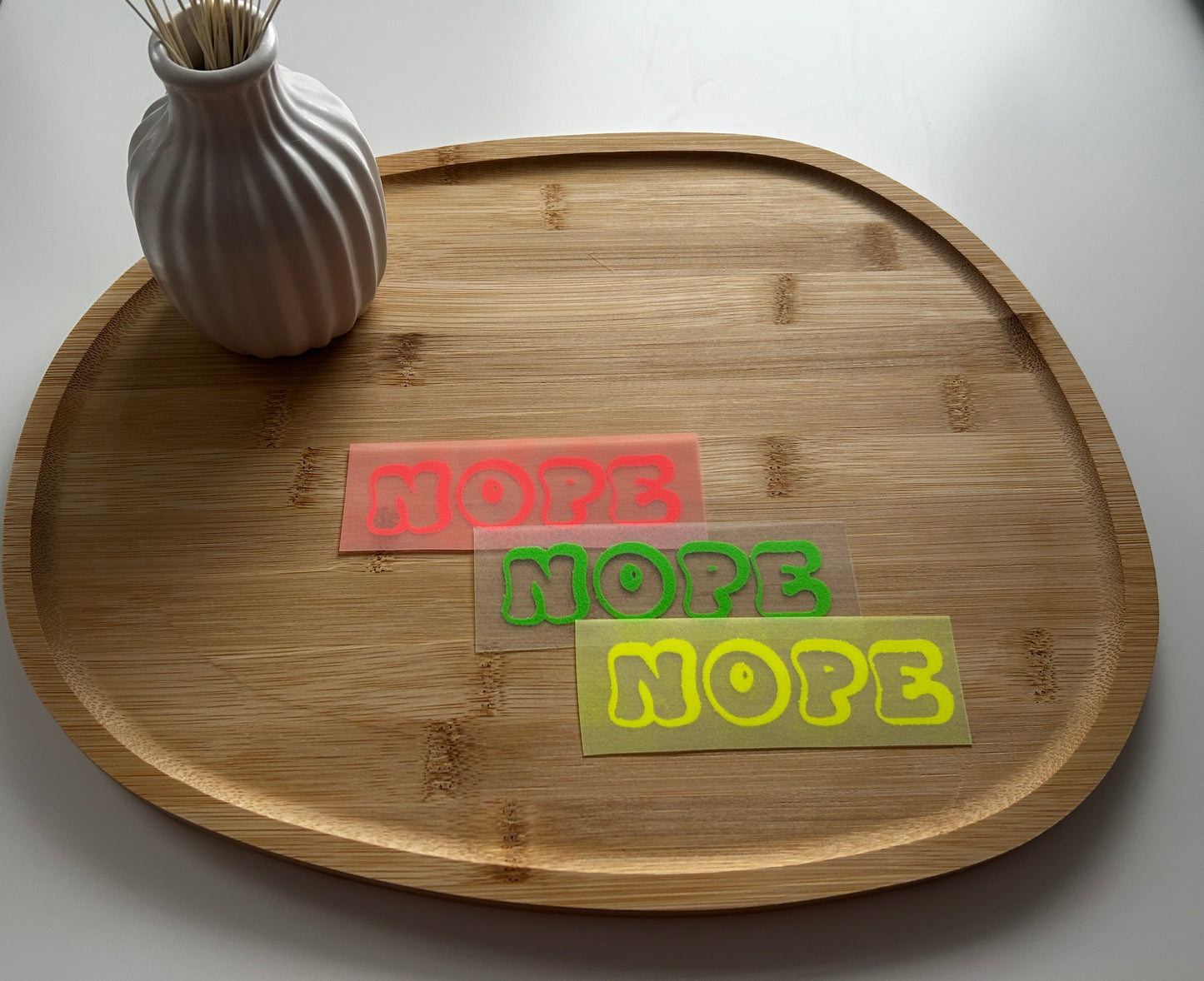 "Nope" Flock Patch zum Aufbügeln - für Momente, in denen ein Nein reicht