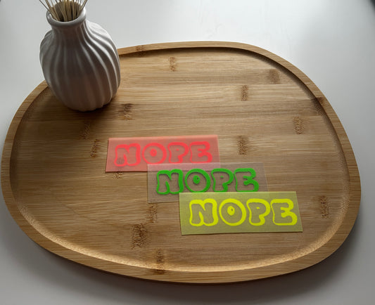 "Nope" Flock Patch zum Aufbügeln - für Momente, in denen ein Nein reicht