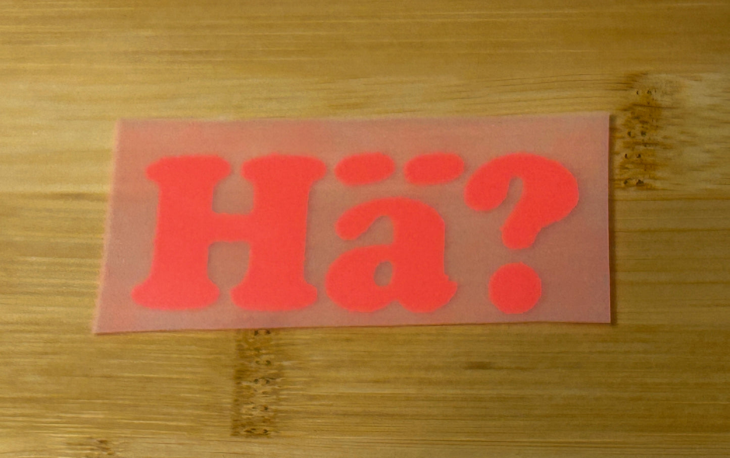 "Hä?" Flock Patch zum Aufbügeln - für alles was man nicht versteht