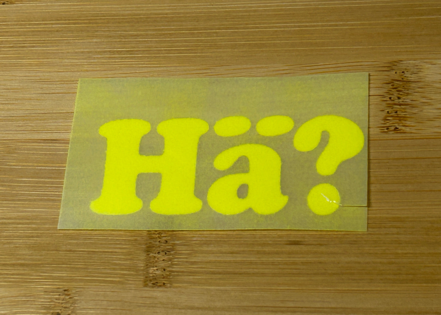 "Hä?" Flock Patch zum Aufbügeln - für alles was man nicht versteht