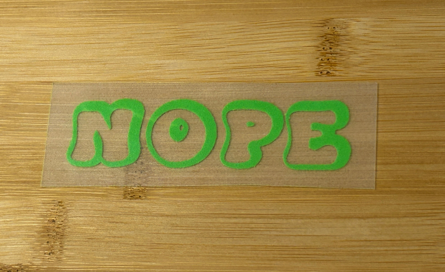 "Nope" Flock Patch zum Aufbügeln - für Momente, in denen ein Nein reicht