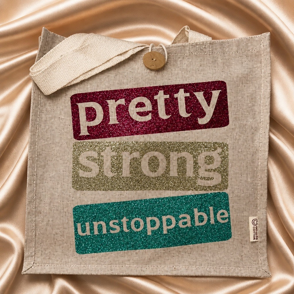 Shopper-Bag "Pretty Strong Unstoppable" Robuste Stofftasche