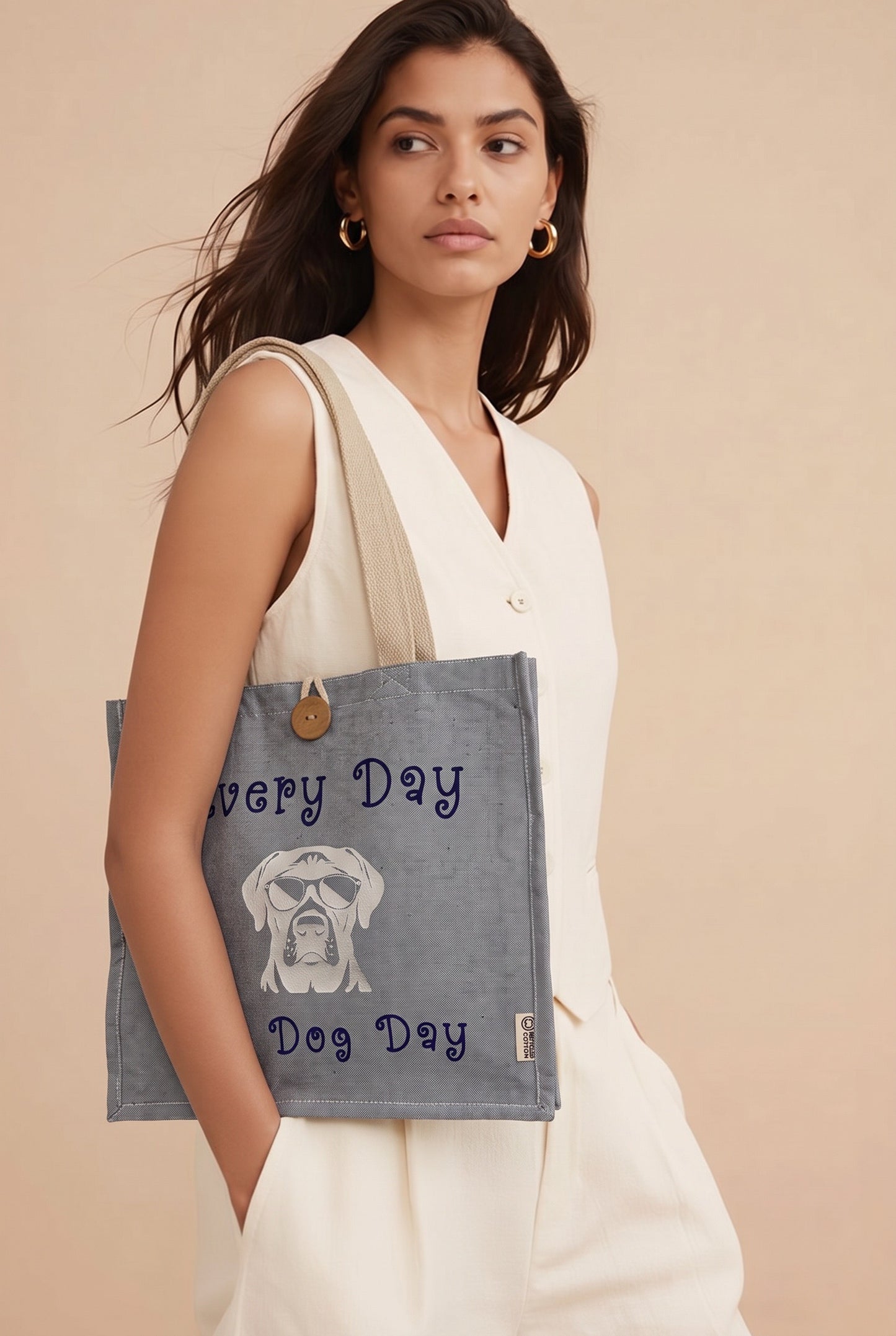 Shopper-Bag "Dog Day" Robuste Stofftasche